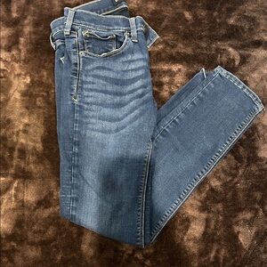 Express Women's Straight Leg Blue Jeans